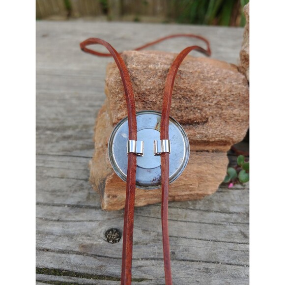 Handcrafted Faux Abalone Bolo Tie - Picture 7 of 10